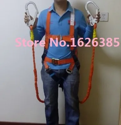 

2--2.2M Europe outdoor safety belt with buffering & waist belt,hiking altitude harness for mountaineering climbing lifting sling