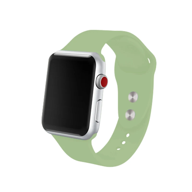 Розовый песочный ремешок для часов 40 мм для apple Watch 4 сменный резиновый ремешок силиконовый ремешок на запястье 44 мм женские Iwatch полосы 42 мм 38 мм
