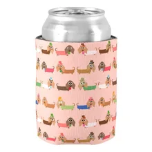 Забавный таксы может охладить милый мультфильм шаблон Свадебные сувениры держатель-кулер для банок свадебный душ персонализированные банка с напитком держатель