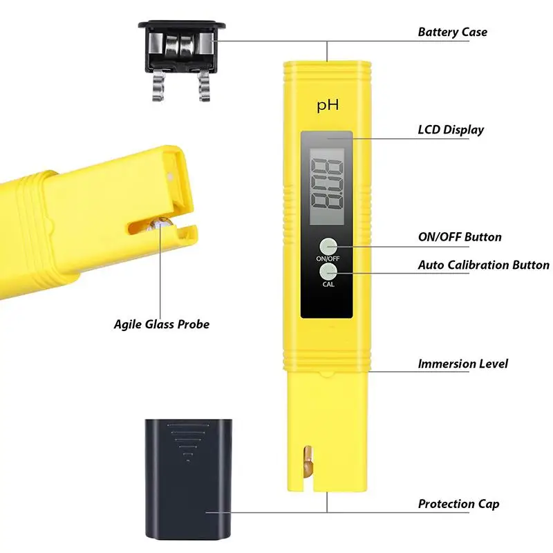 Digital Electric PH TDS EC Meter Tester Hydroponics Water Test Pen High Quality PH Aquarium Fish Tank PH Pen Water Pen Detector