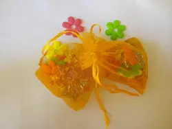 500 шт. 25*35 см оранжевый мешочек из органзы Ювелирная упаковка Дисплей сумки шнурок мешок для браслет/ожерелье мини Пряжа сумка
