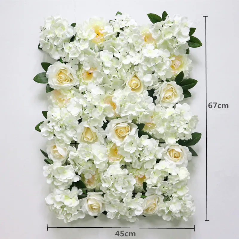 Flone Artificial Flower Row Hydrangea Rose Silk Flowers Wedding Flower Supplies Flower Wall Arches Wedding Party Backdrop Decor (1)
