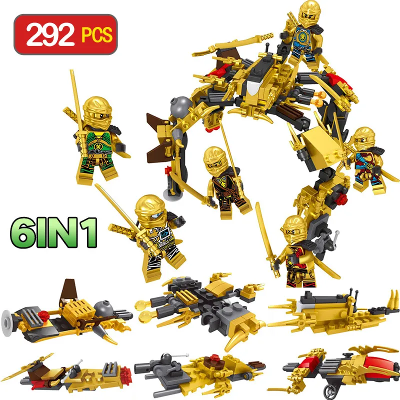 

Ninjago Gold Dragon Fleet Body Armor Building Blocks Bricks anime action figures Toys For Children toys Christmas gifts