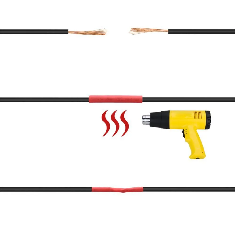 328 шт./упак. Универсальный Полиолефиновая Термоусадочная трубка Ассортимент 2:1 кабель провод изолирующая Защитная термоусадочная машина для оплетки набор трубок