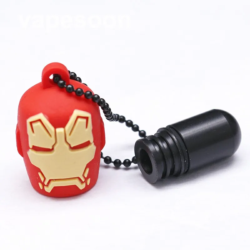 VapeSoon 510 POM Drip Tip Silicone Cap Doraemon Iron Man Star Wars Stype Drip Tip For 510 Such As Melo 2 Toptank Mini