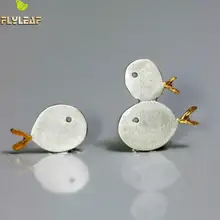 Форзац 925 пробы серебряные серьги милые рыбы семья серьги гвоздики для женщин Мода девушка стерлингового серебра-ювелирные изделия