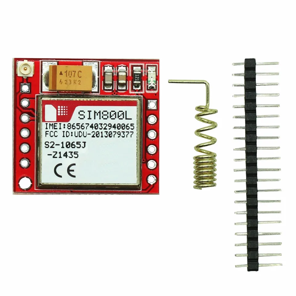 

Mini Smallest SIM800L GPRS GSM Module MicroSIM Card Core Wireless Board Quad-band TTL Serial Port With Antenna for Arduino