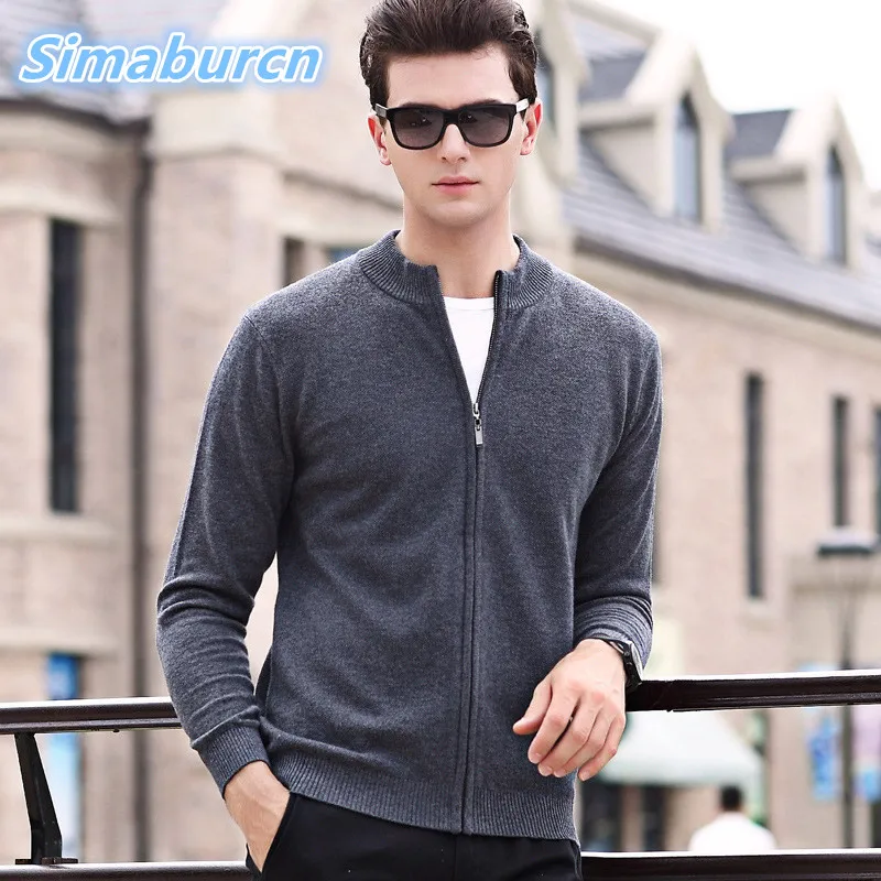 

High Quality Autumn Business Man Sweater Slim Fit Knitting Long Sleeve Cardigan Men Sweaters And Casual Noble Male Clothing