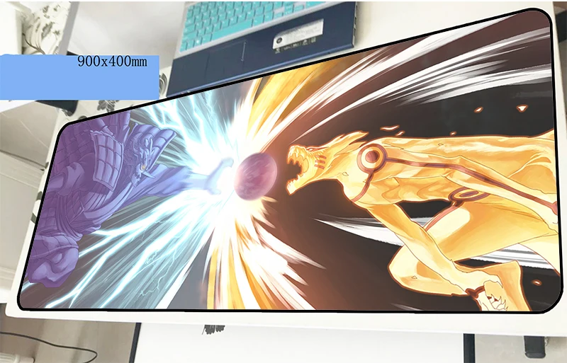 Günstige NARUTO mousepad 90x40 cm günstigste gaming maus pad gamer matte HD druck spiel computer schreibtisch padmouse tastatur große spielen matten