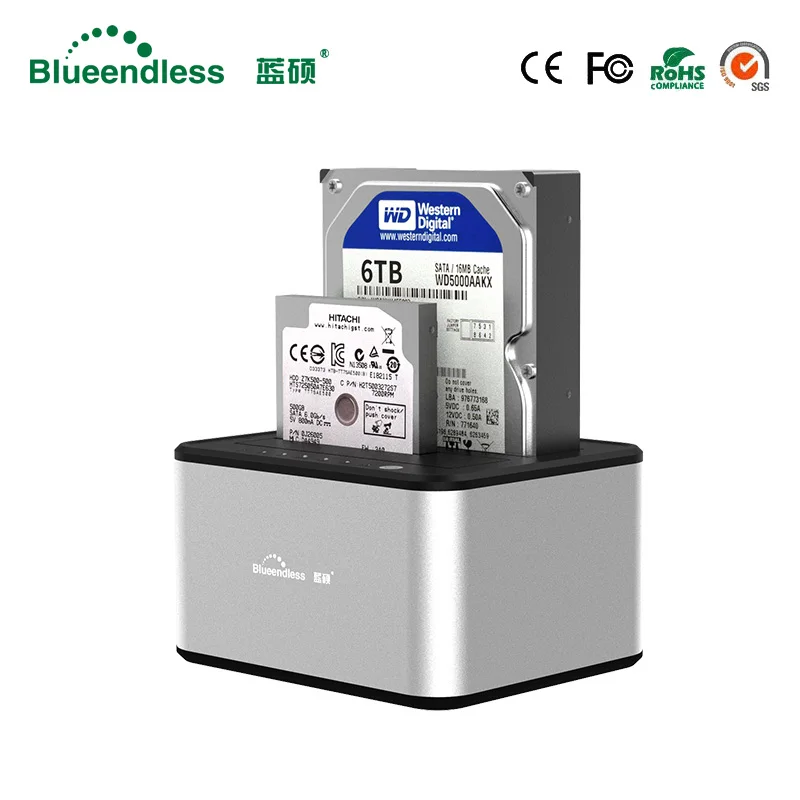 Алюминиевый жесткий диск Внешний чехол 6 ТБ Hdd Box 2 5/3 5 USB 3 0 док станция Sata к Usb Dock