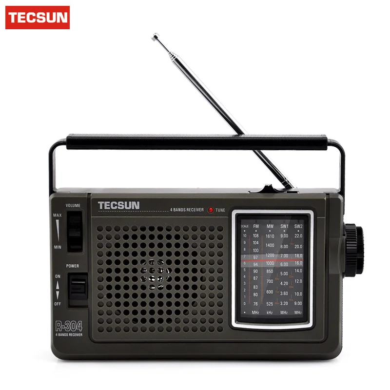 TECSUN R-304 R-304P высокочувствительный fm-радио MW/SW радио приемник встроенный динамик для пожилых людей на открытом воздухе высокое качество цифрового радио