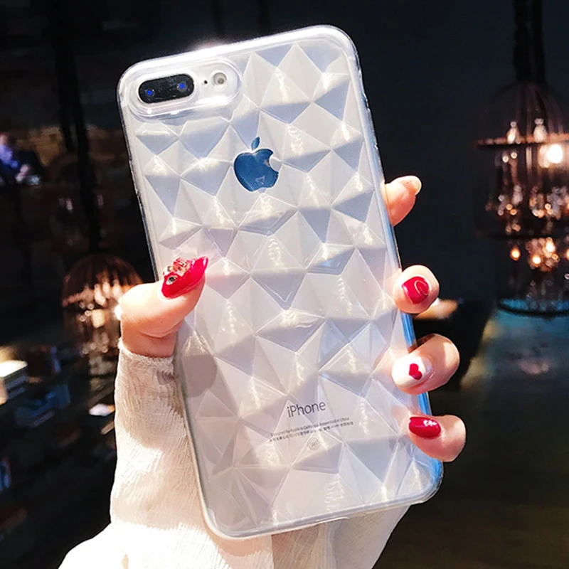 Чехол для телефона с 3D бриллиантами мягкий чехол iPhone 6 6S 7 8 Plus X XS Max XR 5 5SE
