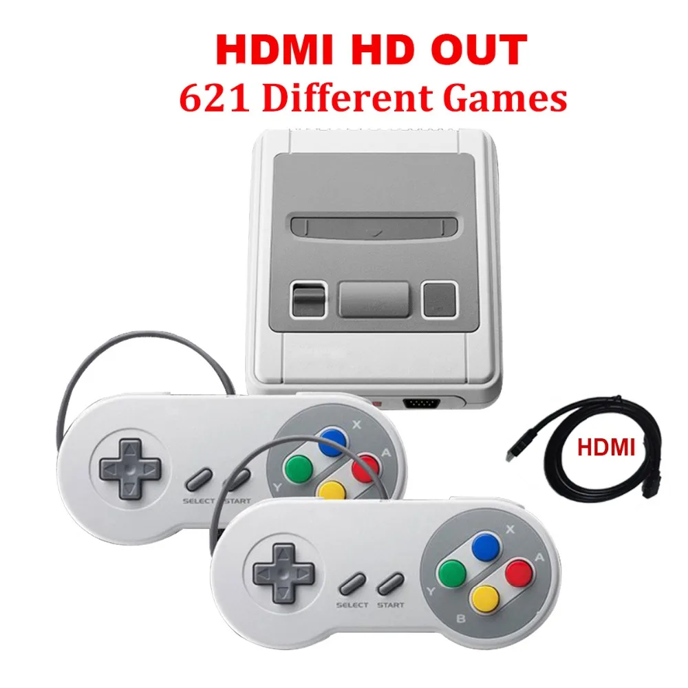 

HDMI Mini Retro TV Handheld Game Console Video Game Console mini Games player Built-in 621 Different Games dual gamepads HD