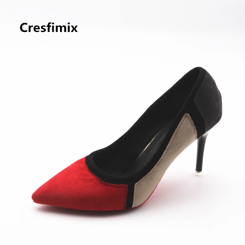 Туфли Cresfimix женские на высоком каблуке милые удобные офисные туфли лодочки без