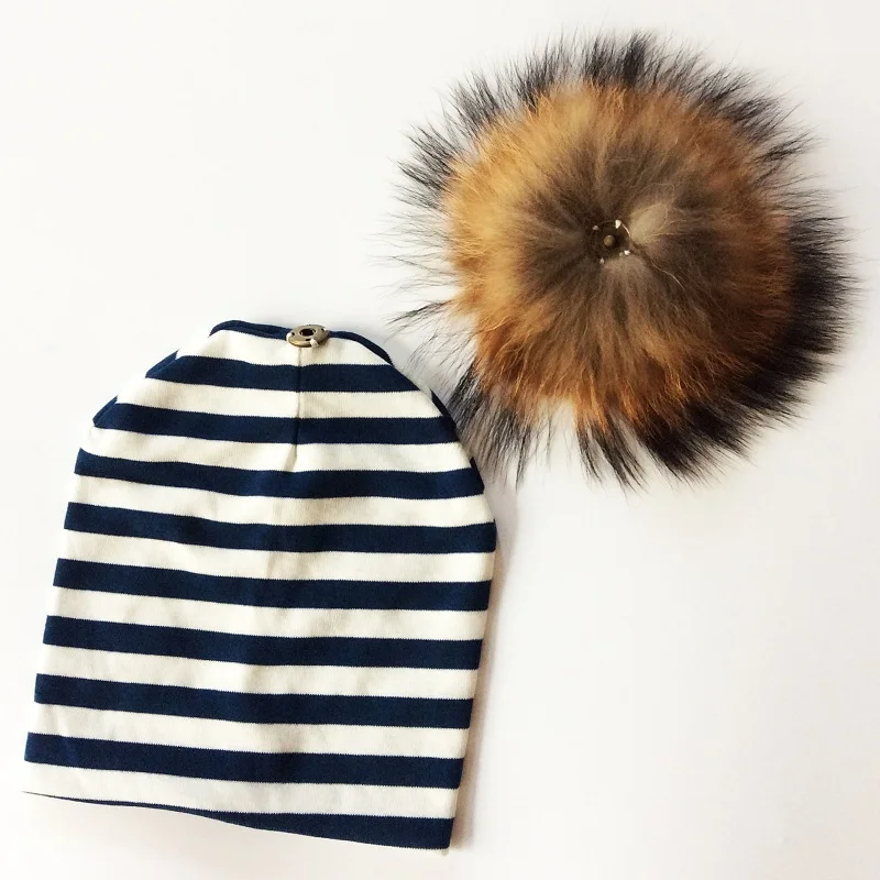 шапка детская natural raccoon fur шапки детские осенью зимой для девочек реальное енот