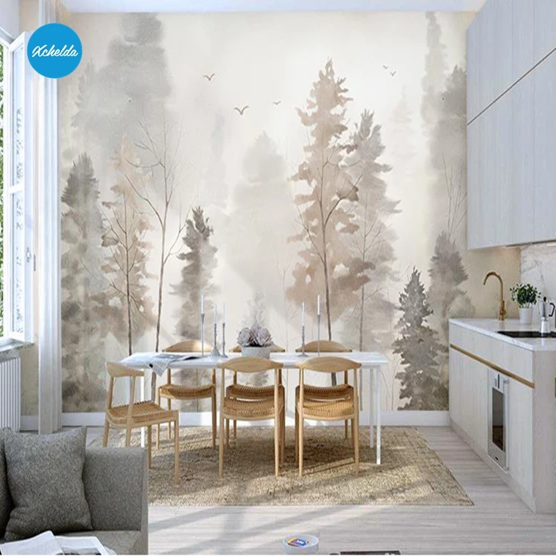 XCHELDA Custom 3D Wallpaper Design Fog of the Forest Photo Kitchen Bedroom Living Room Wall Murals Papel De Parede Para Quarto XCHELDA Custom 3D Wallpaper Design Fog of the Forest Photo Kitchen Bedroom Living Room Wall Murals Papel De Parede Para Quarto