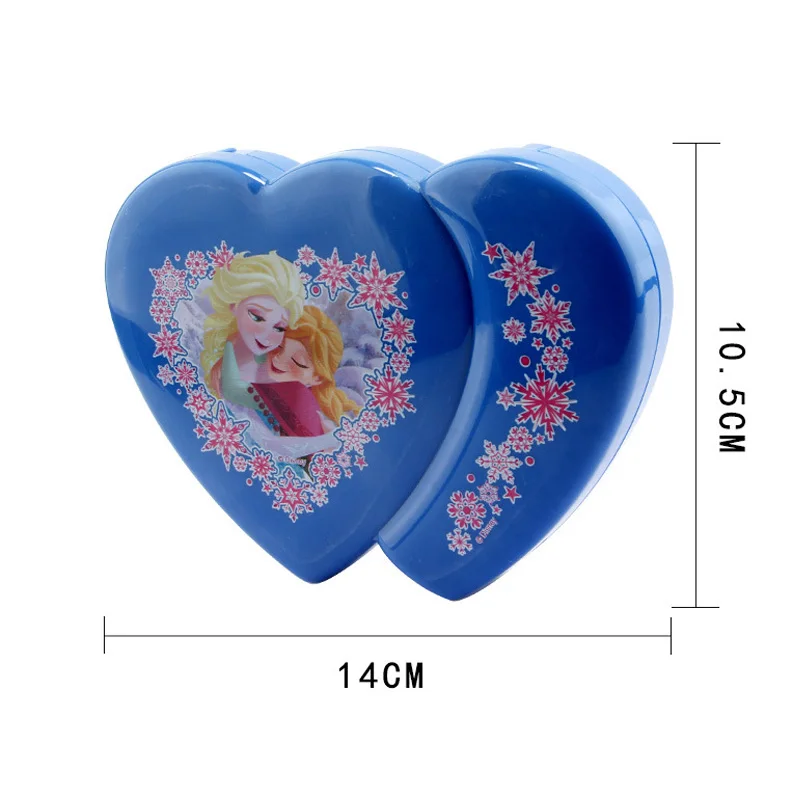 Disney Pretend Play Frozen Elsa Child Cosmetic Princess Makeup Heart Shape Gift Box Lip Gloss Girl Toy For Children Cosmetic Set
