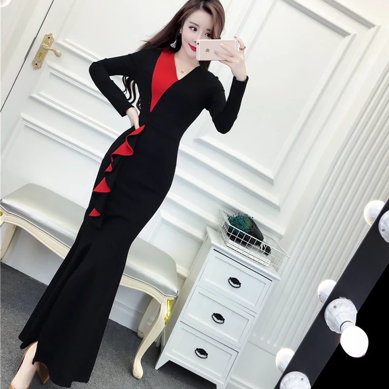 Женское тонкое платье с высокой талией в Корейском стиле весна 2019|dress fashion|fashion