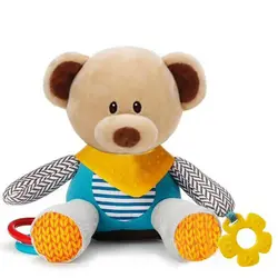 Милые мультяшный медведь мультфильм Плюшевые коляски для куклы погремушки игрушки для ребенка От 0 до 1 года, погремушка игрушки подарок