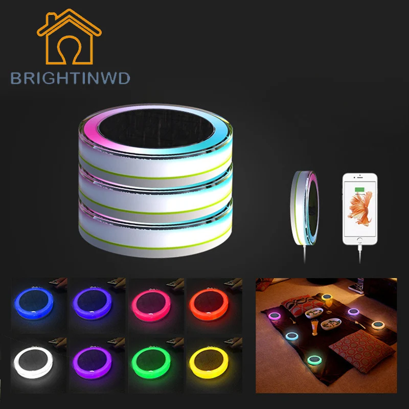 

IP68 Waterproof RGB LED Underwater Pool Light Solar Power Energy Lamp With 24 Key Remote Controller Landscape Lighting Sunlight