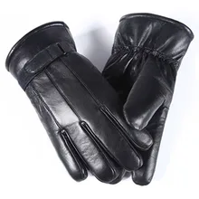 2017 winter best seller men’s sheepskin gloves leather gloves men’s winter outdoor warm fur warm stitching black gloves
