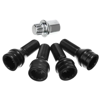 

4pcs Wheel Lock Bolt Set M14x1.25 Car Nut Bolts 36136776076 6776076 For BMW 1-7 Series F01 F02 F03 F04 F20 F21 F22 F23