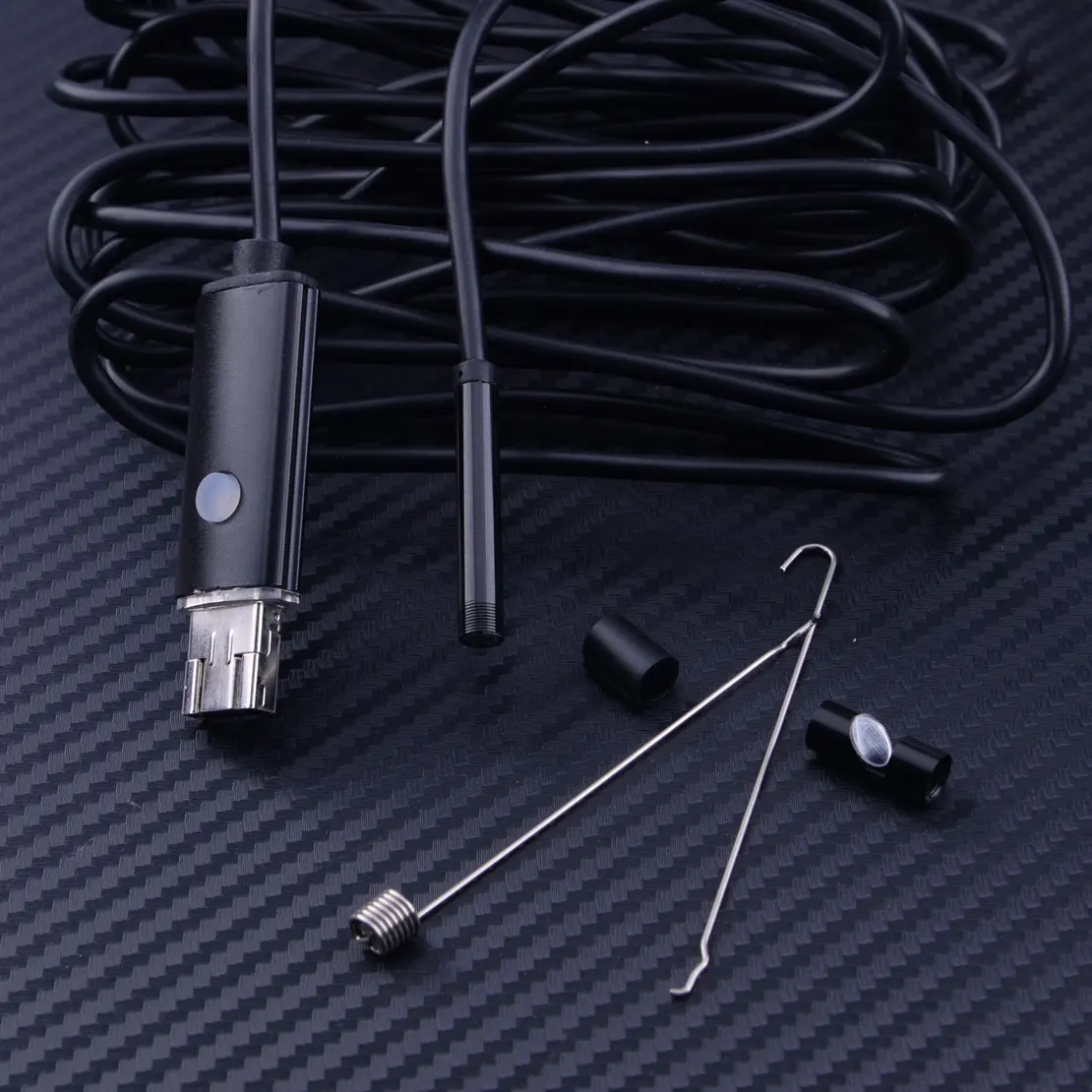 Novo à Prova Multifunções para o Carro Citall Dwaterproof Água 2in1 Android Endoscópio Led Lente Inspeção Câmera Borescope Cabo 5.5mm 5m 9 High Quality Automóveis e motos