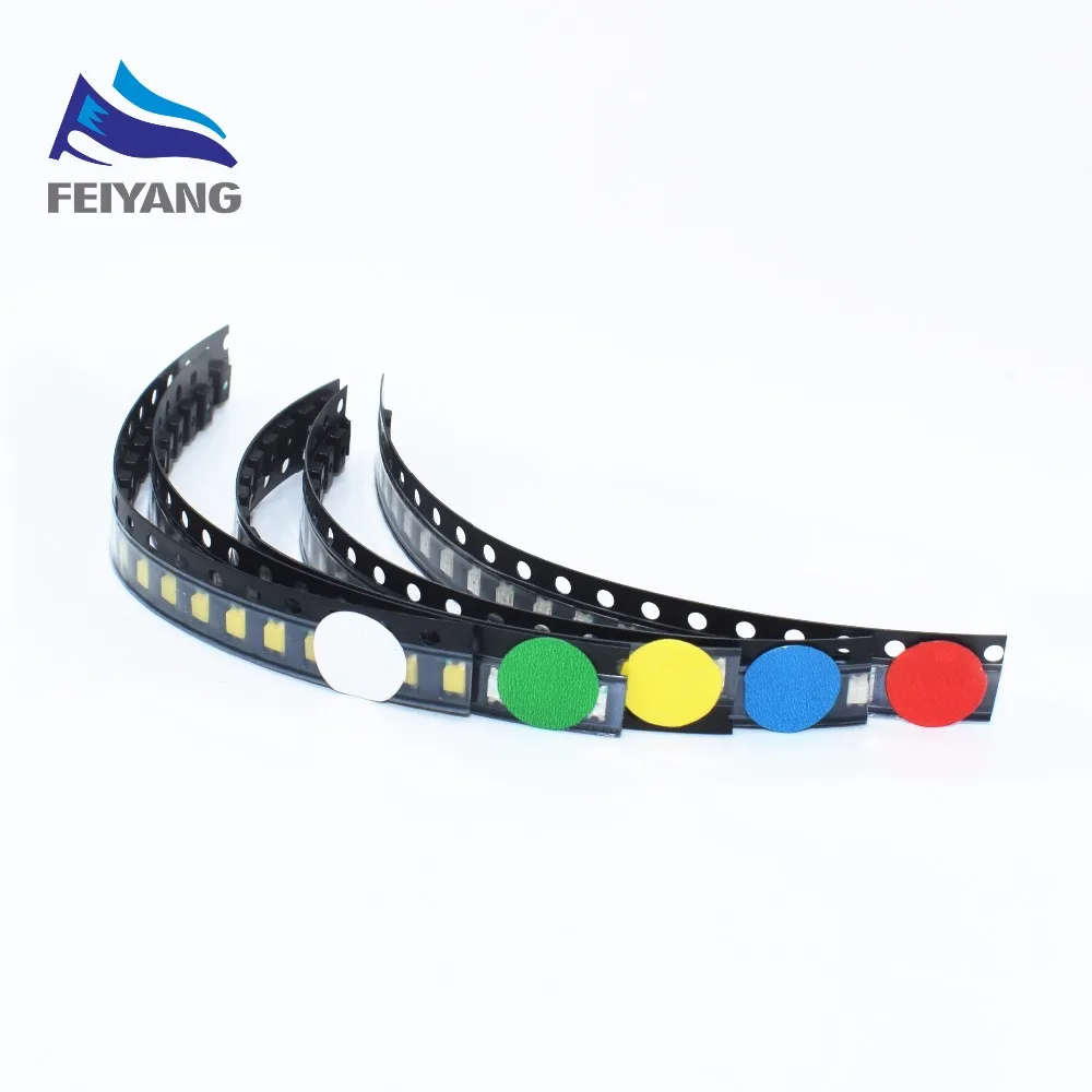 1000 шт./лот 3216 1206 SMD СВЕТОДИОД супер яркий красный/зеленый/синий/желтый/белый