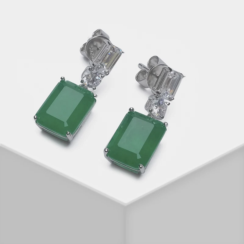 

Local focal Green giant fashion glitter drop earrings