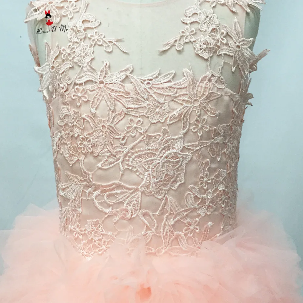 Халат De Soiree Enfant FILLE платье для первого причастия для Обувь для девочек розовый Кружево дети Вечеринка платья Обувь для девочек пышное платье для выпускного вечера