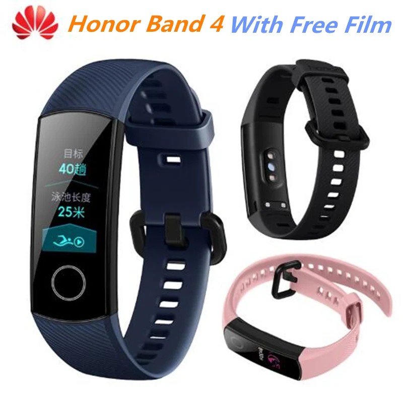 (Бесплатная пленка) оригинальный Смарт-браслет Huawei Honor Band 4 фитнес-трекер для