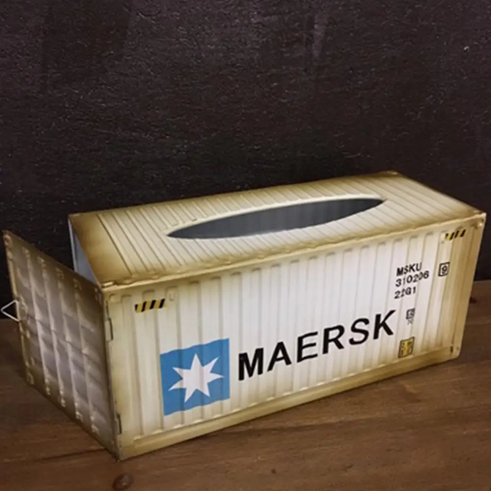 Ретро коробка для хранения салфеток из кованого железа креативная промышленная коробка для салфеток домашняя гостиная Настольная коробка декоративных салфеток - Цвет: White MEEK
