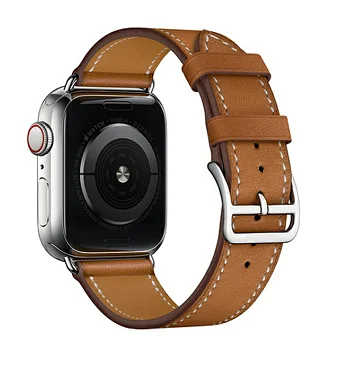 Для Apple Watch Series 4 3 2 1 Swift кожаный двойной одиночный Тур часы группа Herm Логотип Ремешок для iWatch замена Браслет ремень - Band Color: Brown