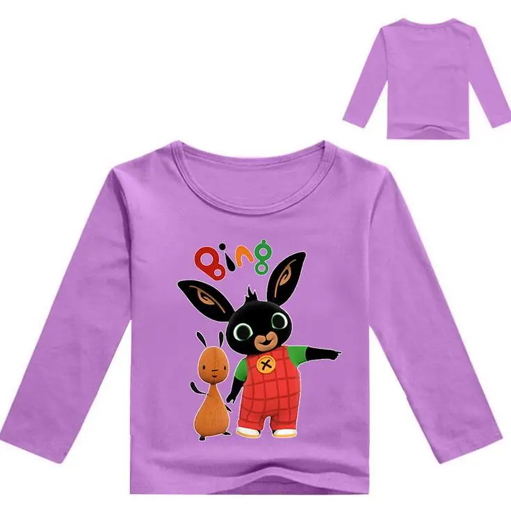 Детские топы, Детская футболка с кроликом и кроликом, детская весенне-осенняя одежда, детские футболки для мальчиков и девочек, футболки с длинными рукавами и рисунком - Цвет: Model 3