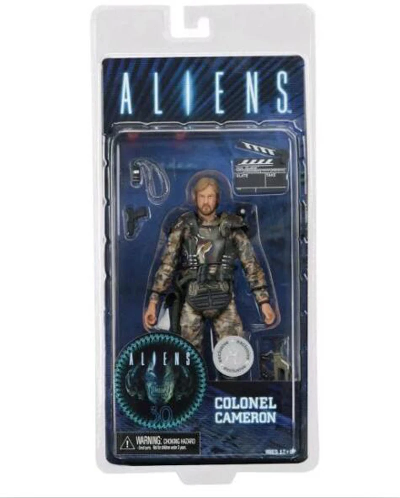 18cm Movie Aliens vs Predator Figure Colonel Cameron PVC Action Figure James Cameron Colonial Model Toys (2)