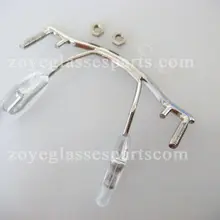 Ремонтная часть для очков, носовой мост, винт на серебряной носовой мост из нержавеющей стали для оправы без оправы, замена TB-279 серебро