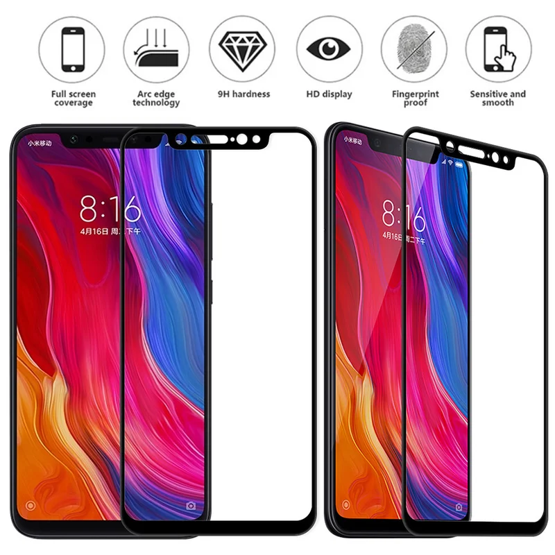 Закаленное стекло для pocophone f1 5D xiaomi mi max 3 Xiaomi Mi 8 Mix2 6X A2 A1 6 5X защита Redmi Note 4x|Защитные