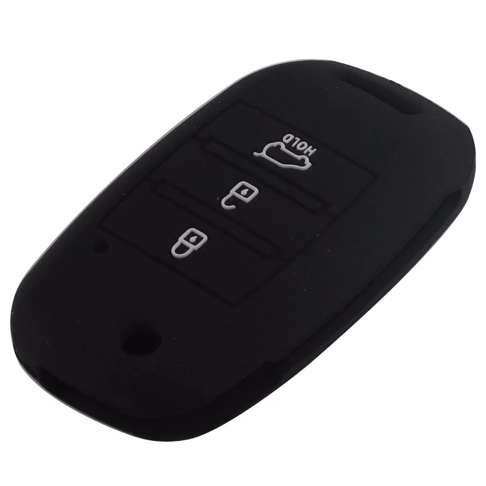 Key Case Cover Flip Key Fob Shell 3 Buttons Silicone Remote Folding Flid Key Case Cover For Kia Sorento Carens K2 K3 K4 K5
