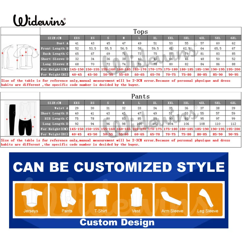 Widewins Лидер продаж Велосипедный спорт Велоспорт длинный Джерси длинный рукав, дышащий ветрозащитный быстросохнущая Mountain Ciclismo костюмы 8002
