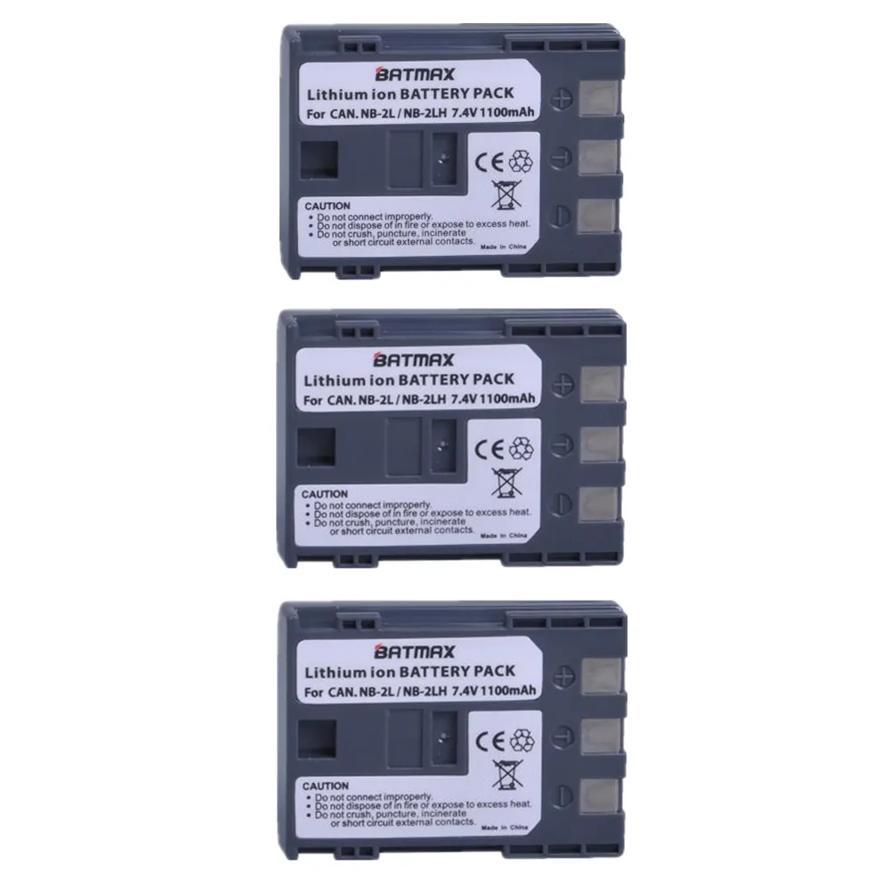 Batteria Ricaricabile Agli Ioni Di Litio Batmax 3Pcs Nb-2L Nb 2L Nb2L Nb-2Lh Per Canon 350D 400D G7 G9 S30 S40 Z1