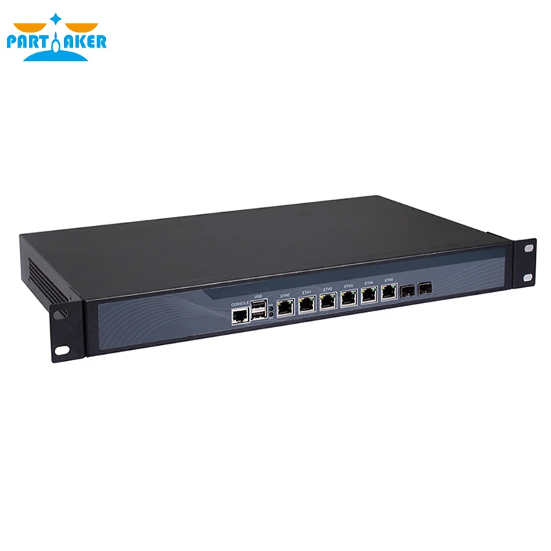 1U Rack Ears чехол B75 i3 3220 брандмауэр аппаратное устройство с 6* 82574L 2 Intel I350 SFP Gigabit 4 Гб Ram 32 Гб SSD