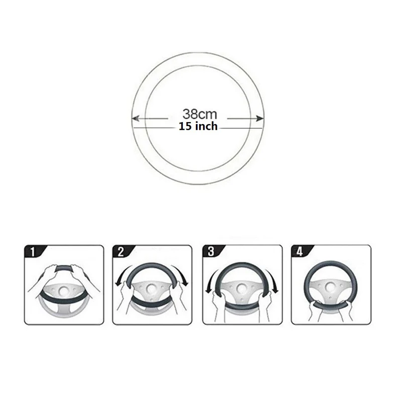 Чехол рулевого колеса автомобиля натуральная кожа Нескользящие аксессуары для chevrolet cruze skoda octavia toyota corolla kia ceed mazda 3
