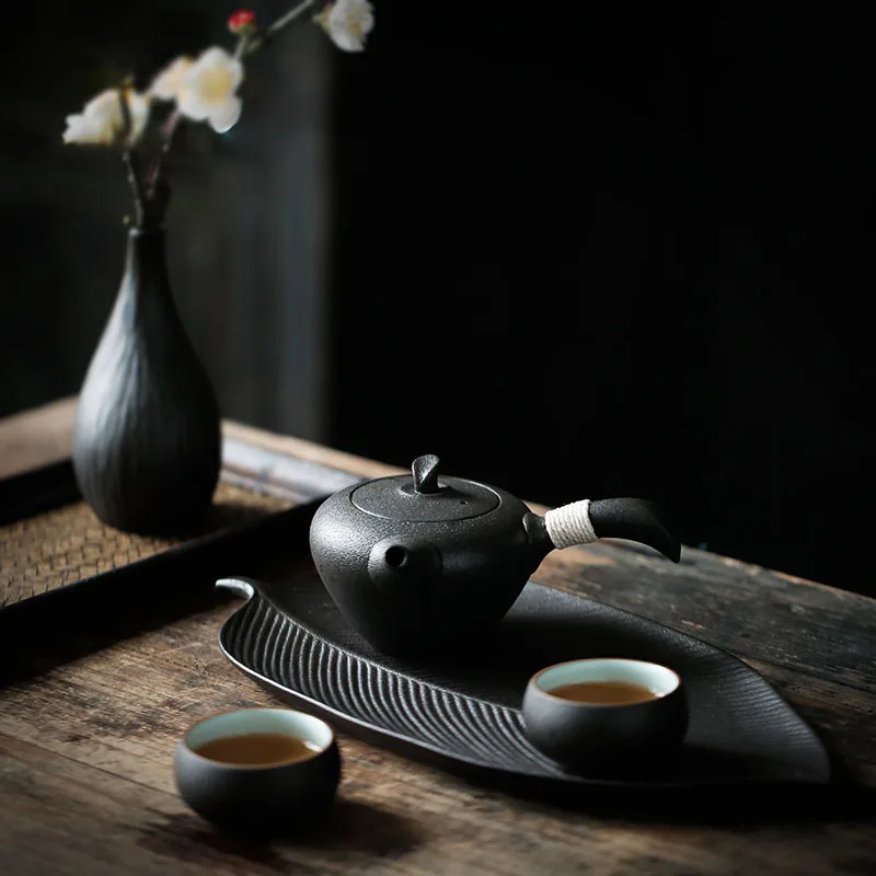  TANGPIN japan ceramic tea trays handmade tea table serving tray chinese kung fu tea accessories