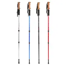 Деревянный противоударной защитной плёнки палки для скандинавской ходьбы складные, для горного туризма Пеший Туризм Полюс сверхлегкая Ходьба пешком трости с резиновыми наконечниками протектор