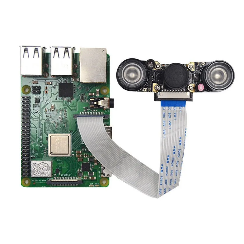 Регулируемая камера Широкоугольный объектив для Raspberry Pi 3B/Plus ночного видения рыбий глаз камера 5MP 130 градусов аксессуары для камеры