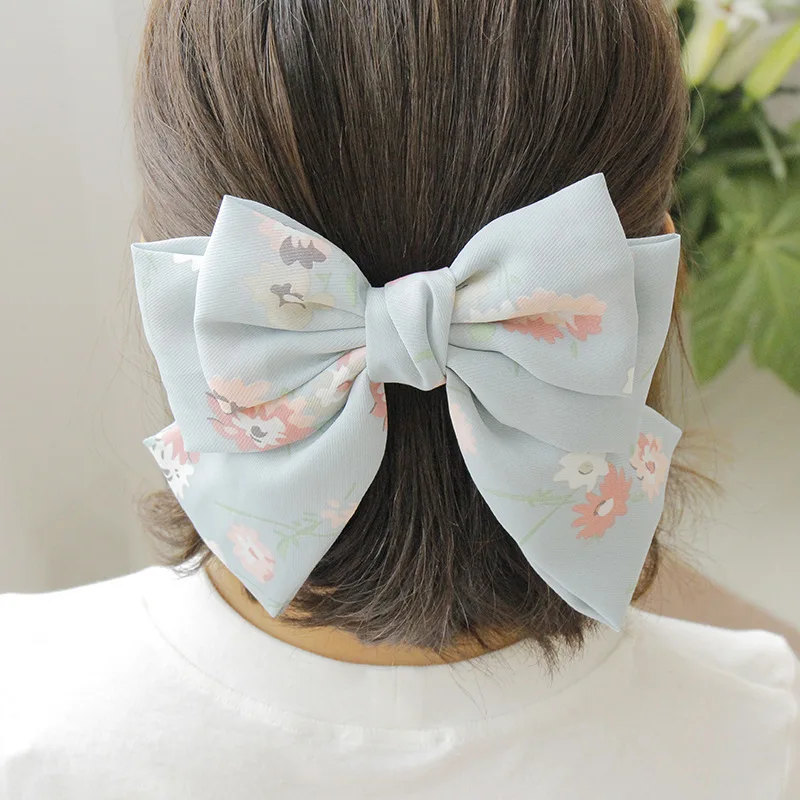 

1 PCS High Quality Big Bow Hairgrips Girls Hair Bowtie Flower 3 Layers Chiffon Barrette Hair Clips Hairpins Hair Accessories
