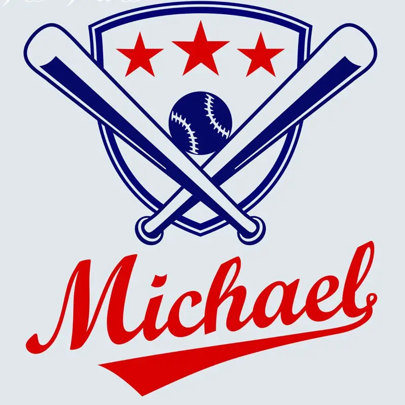 DCTAL Baseball Car Windows Sticker Name Sports Decal Posters Vinyl Wall Decals Pegatina Decor Mural Baseball Sticker
