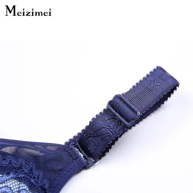 Meizimei ultra boost lace big bra plus size sexy bh push up bralette bras lingerie women wide strap bra crop top underwear x0833