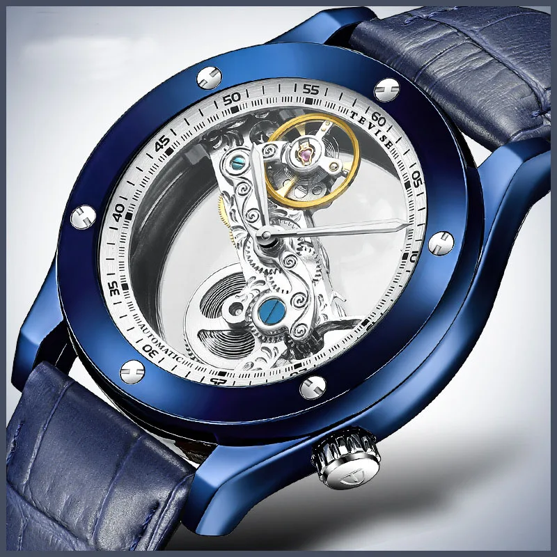 

New Hollow Automatic Mechanical Watches Men's Business Watch Man Waterproof Steel Watch Top Brand Luxury Table Relogio Masculino