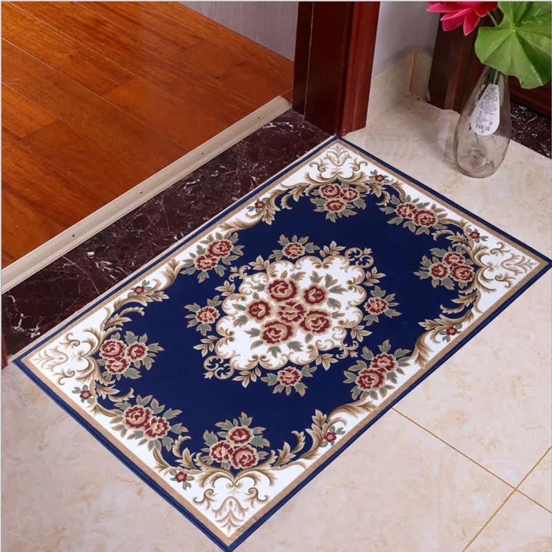 Retro Style Printing Bath Mat Anti Slip Mat Bedroom Living Room Carpet